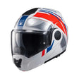 Casco Convertibile Artra Ece 22.06 Bianco-Rosso-Blu con Pinlock'70  Mph