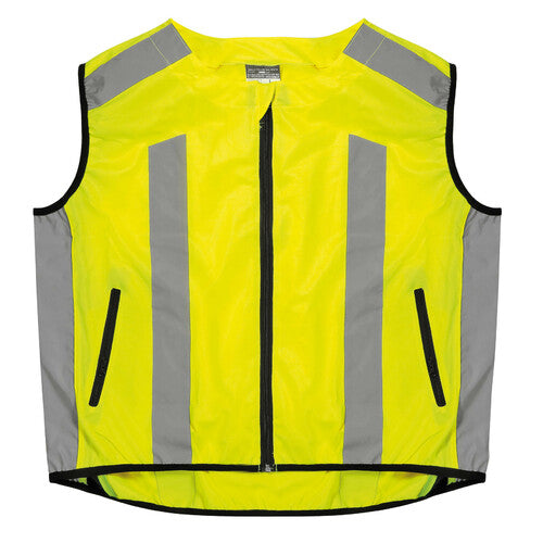 GILET RIFLETTENTE GIALLO CERTIFICATO SECONDO LE DIRETTIVE   EN17353:2020 EN1150:1999 LAMPA