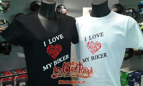 Maglietta Lady i Love My Biker Motorrace - 1