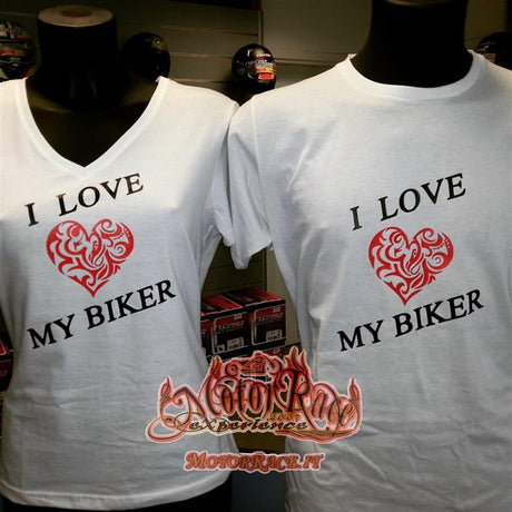 Maglietta Lady i Love My Biker Motorrace - 2