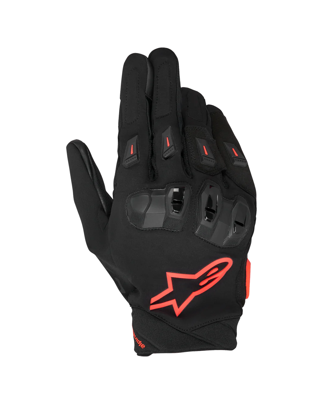 Guanti Sp-x 3 Racing-sport Short Estivo  Nero Rosso Fluo Alpinestars