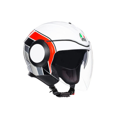 Orbyt Brera White/grey/red Casco Jet - 1