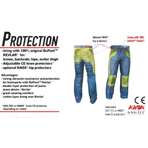 Jeans Milano Motto - Jeans con Protezioni In Kevlar e Ginocchiere - 3