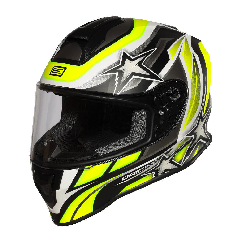 Casco Dinamo Kids Origine - Casco Integrale  Bimbo Stars Revolution Matt Fluo Giallo/nero - 1