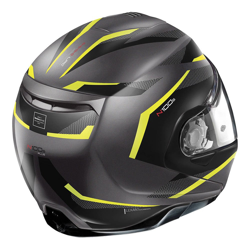 Casco N100-5 Plus Overland 033 Nolan - Casco Modulare Nero/giallo Fluo - 3