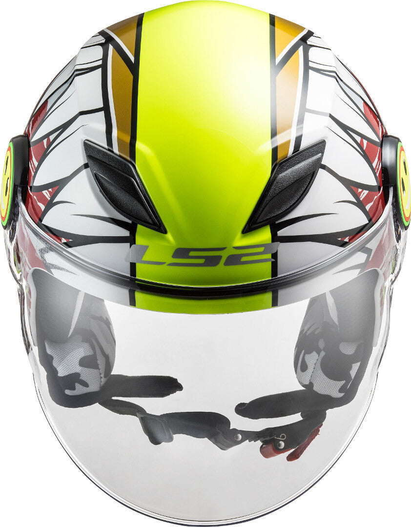 Casco Bambino Of602 Funny Ls2 - Casco Jet Crunch White Hi-vis - 3