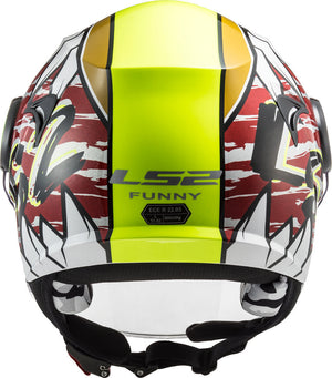 Casco Bambino Of602 Funny Ls2 - Casco Jet Crunch White Hi-vis - 4
