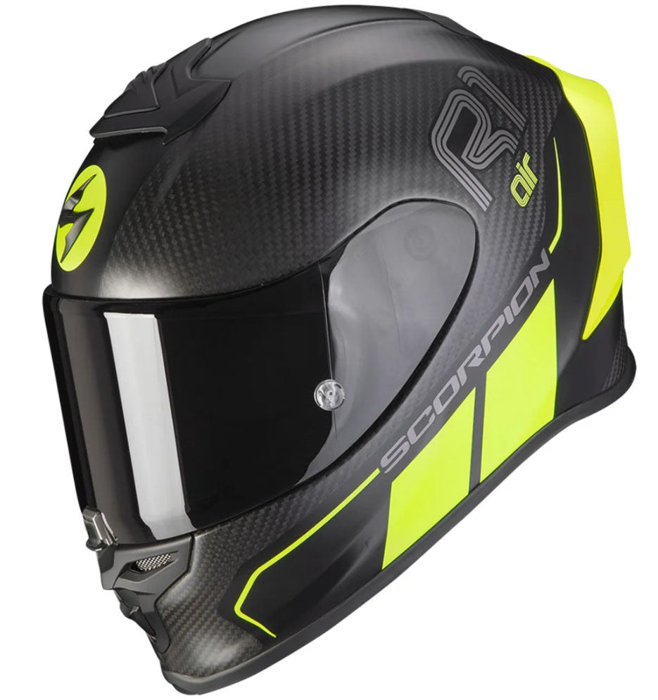 Exo-r1 Carbon Air Corpus Ii  Matt Black-neon Yellow Casco Integrale In Carbonio - 1