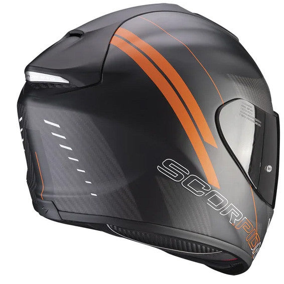 Exo-1400 Drik Nero Opaco Arancio Casco Inegrale Scoprion - 3