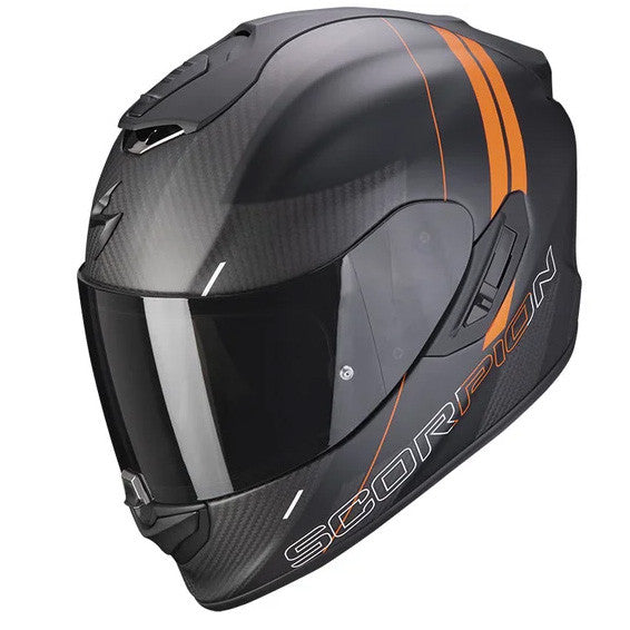 Exo-1400 Drik Nero Opaco Arancio Casco Inegrale Scoprion - 1