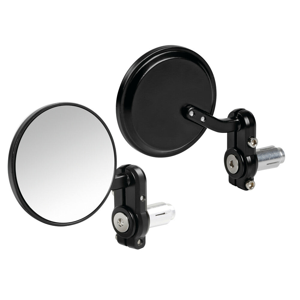 Coppia Specchietti Dernier Neri Per Manubrio Moto Lampa