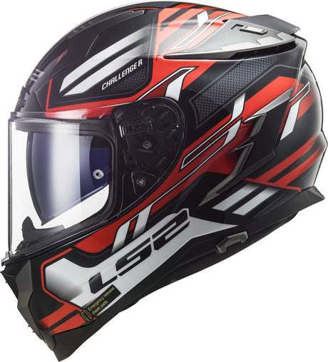 Ff327 Challenger Spin Black Red White Casco Integrale Racing Ls2 - 1