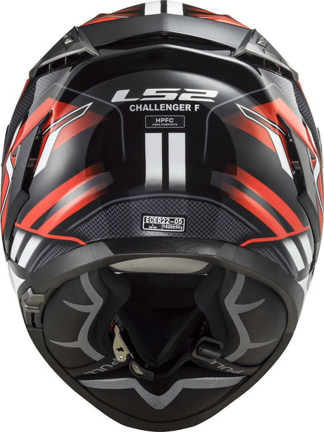Ff327 Challenger Spin Black Red White Casco Integrale Racing Ls2 - 2