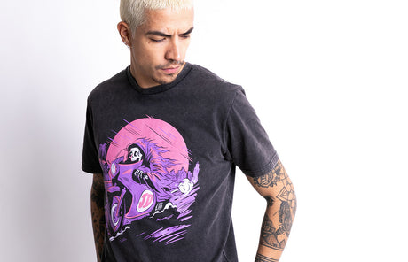 T-shirt Palm Fade Out Black John Doe - 1