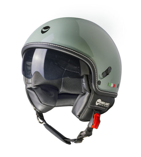Puro Slider Verde Casco Dmi-jet con Visierino Helmo Milano - 1