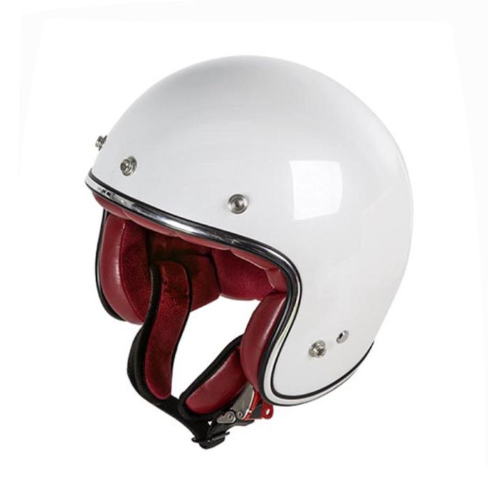G02x Bianco Ivory Casco Jet In Fibra 3 Bottoni