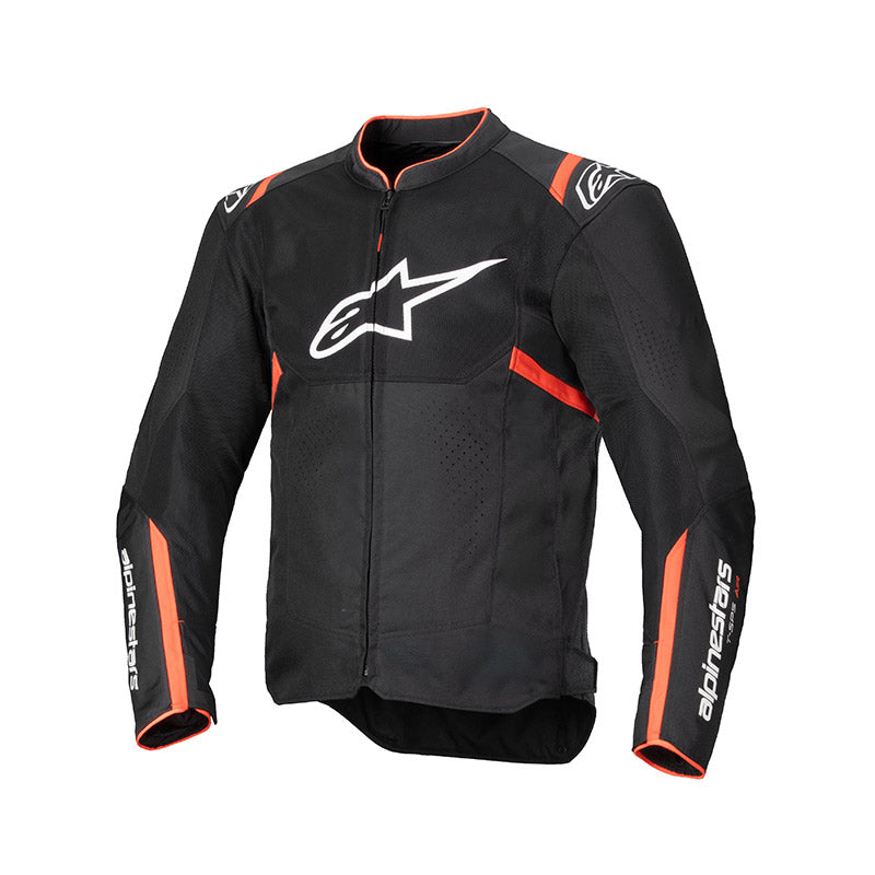 Giacca T-sps Air V2 Nero-rosso Fluo Traforata Alpinestars