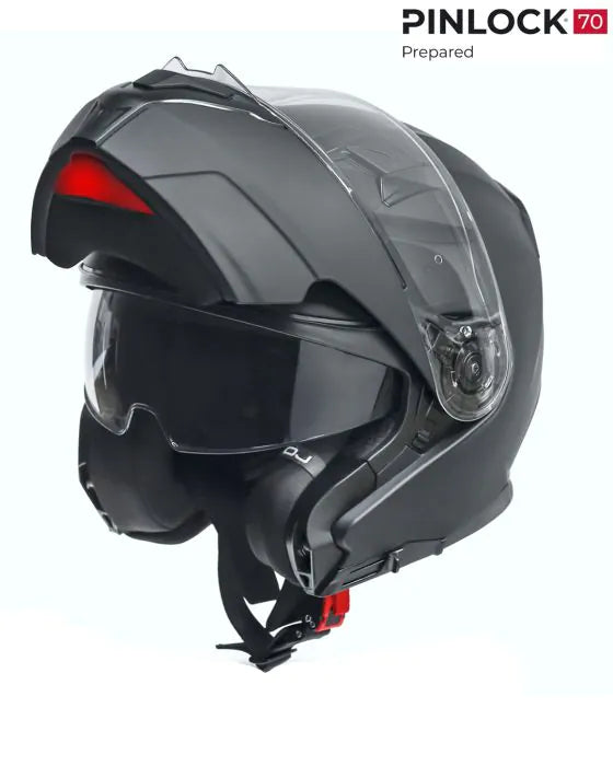 Casco Modulare  Orizzonte Matt Black Doppia Visiera Oj