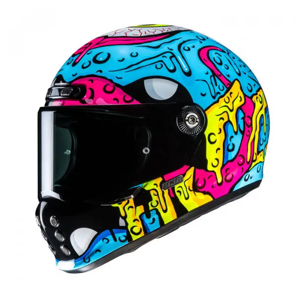 V10 Squeeze Casco Integrale Vintage In Fibra Hjc