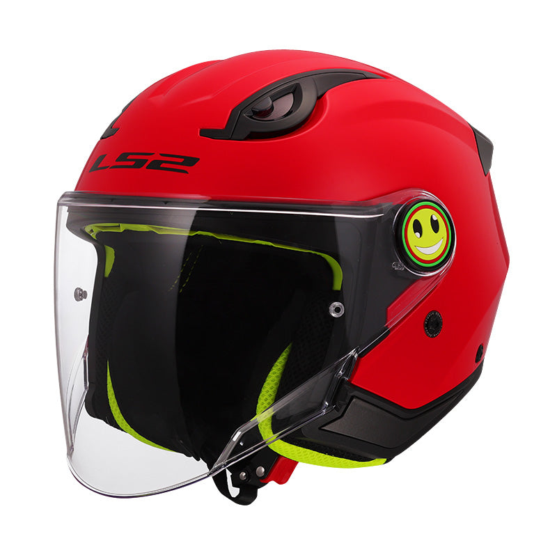 Of622 Funny Ii Solid Red Casco Jet Bambino/a Ls2