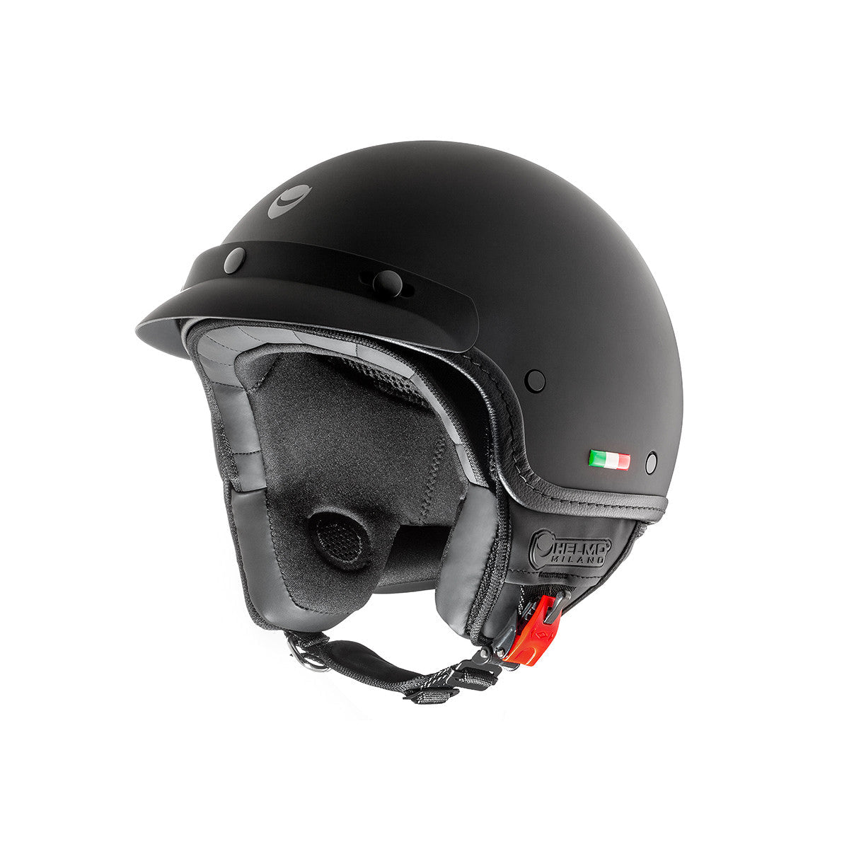 Fuoriporta Nero Opaco Casco Jet 3 Bottoni Helmo Milano