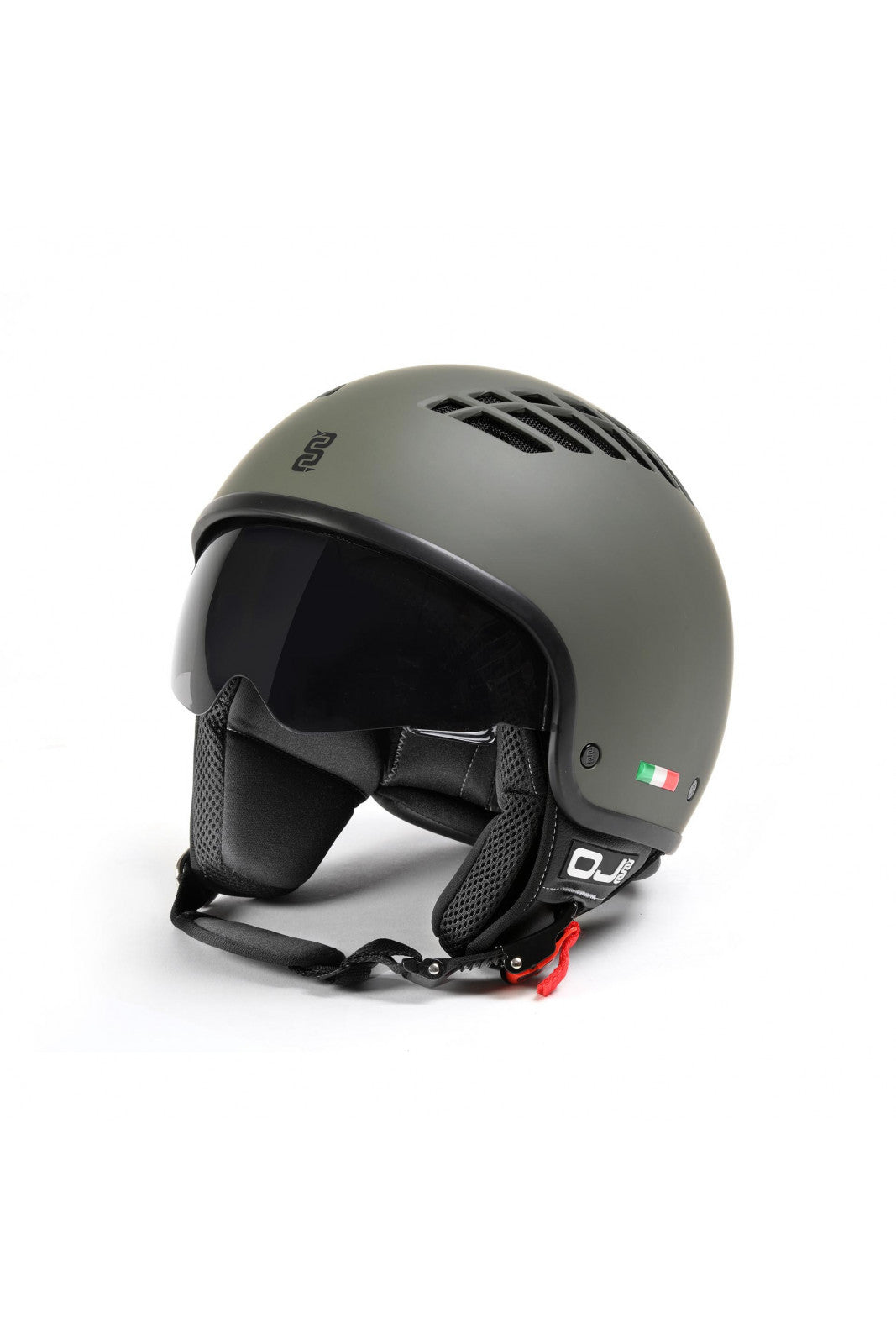 Vento Matt Green Casco Jet Areato Oj