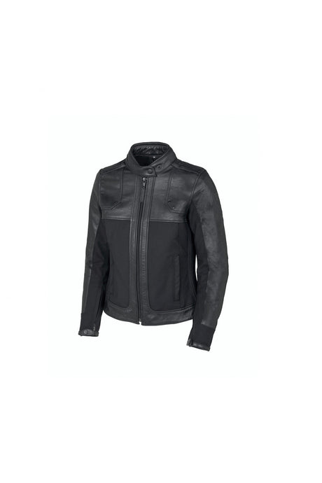 Giubbino Moonlight In Pelle Di Bufalo Elasticizzato Black Oj