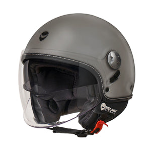 Eos Medium Grey Casco Jetcon Doppia Visiera  Helmo Milano