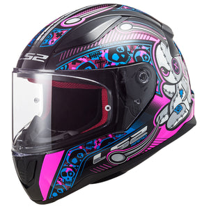 Ff353 Rapid Mini Voodoo Black Fluo Pink Casco Integrale Da Bambino Ls2