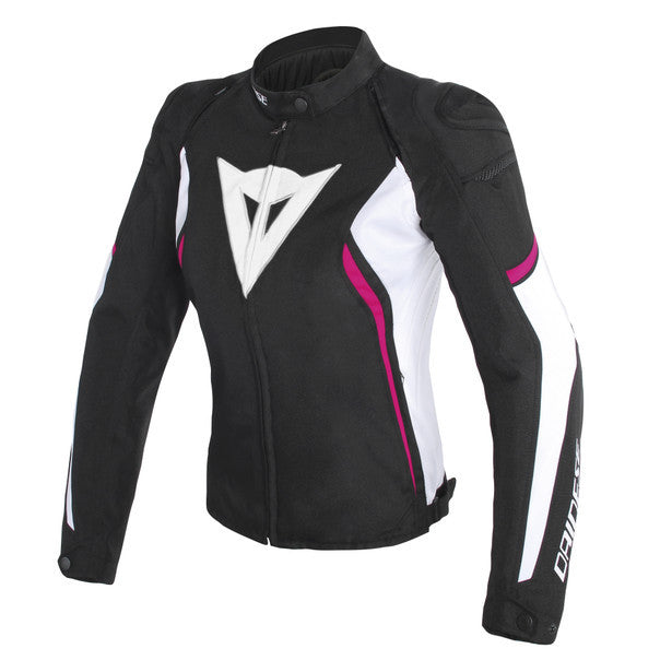 Giacca Sportiva Avro D2 Tex Lady Black/white/fuxia Estiva con Fodera Termica  Dainese