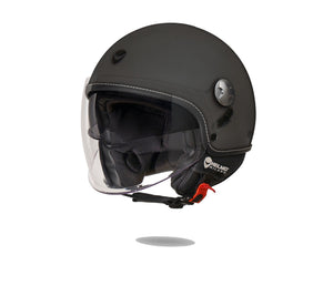 Eos Rubber Anthracite Casco Jet Doppia Visiera Helmo