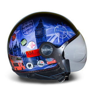 Casco Jet Mm London Visiera Elicotterista Indipendent