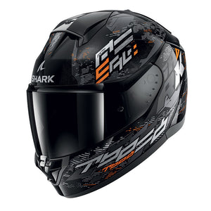 Ridill 2 Molokai Black Silver Orange Casco Integrale Doppia Visiera Shark