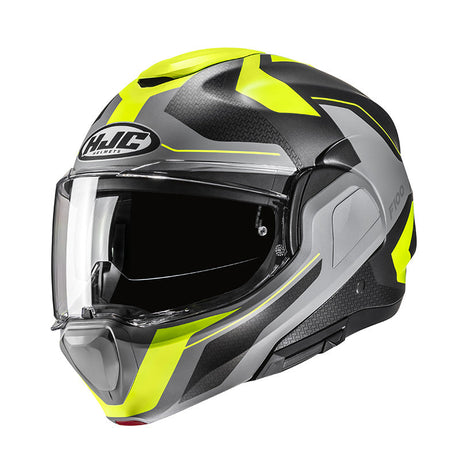 F100 Bios Mc3hsf Nero-giallo Casco Convertibile In Fibra Hjc