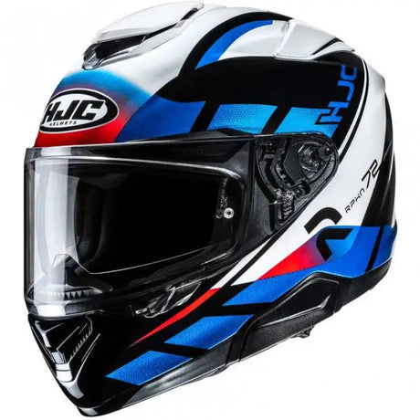 Rpha-72 Value Mc21 Bianco-blu-rosso Casco Integrale In Fibra Doppia Visiera Hjc