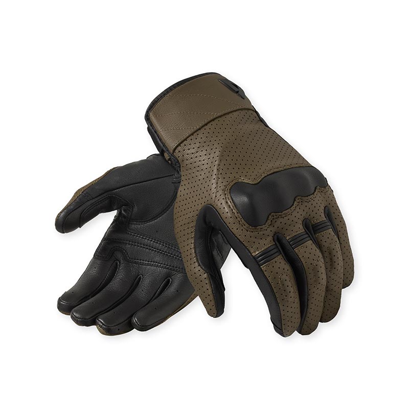 New Heights Brown-black Guanto In Pelle Estivo Revit