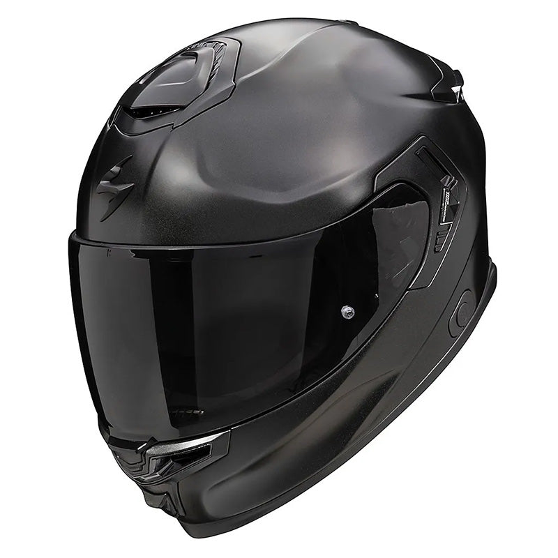 Exo-gt Sp Air Matt Pearl Black-grey Casco Integrale In Fibra Scorpion