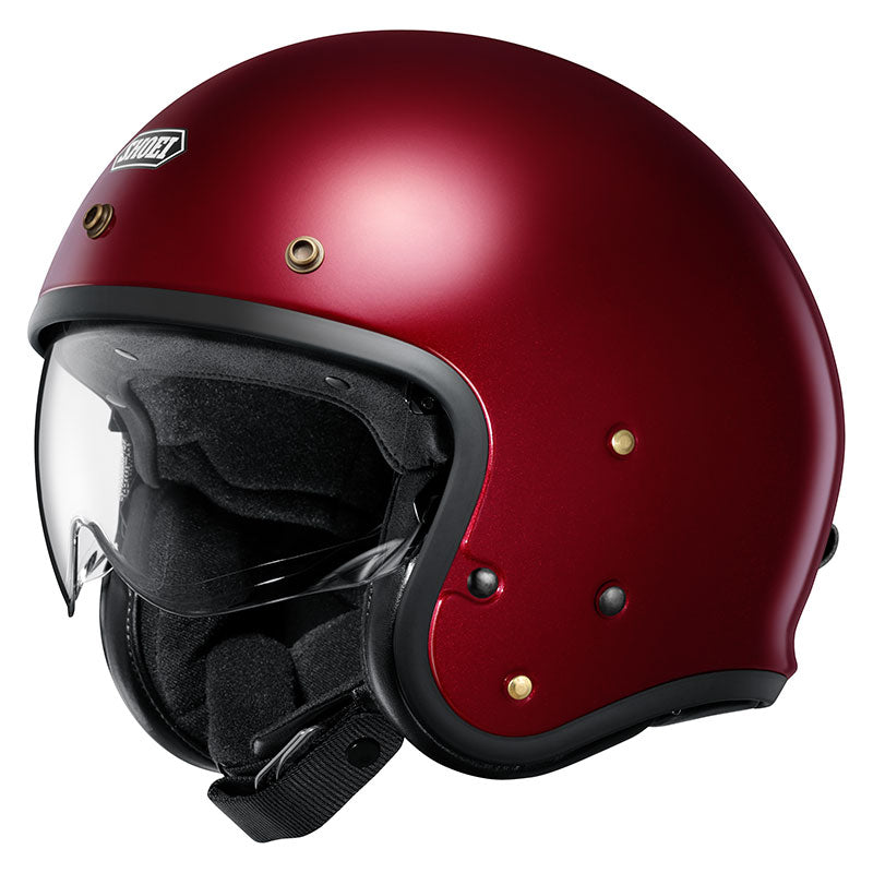 J-o2 Casco Jet Garnet Metallic  E.06  In Fibra con Visierino Interno Shoei